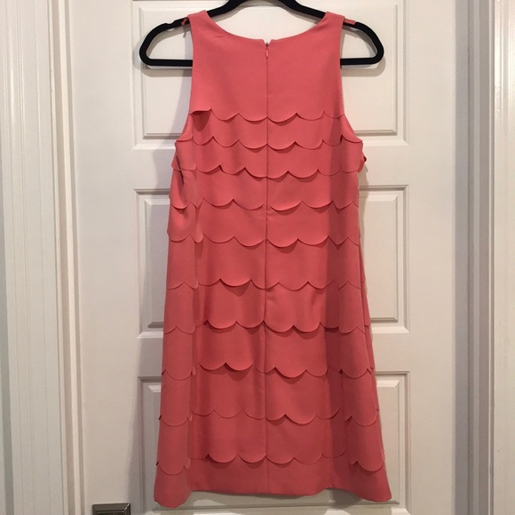 White House Black Market Pink Scalloped dress - Picture 3 of 3